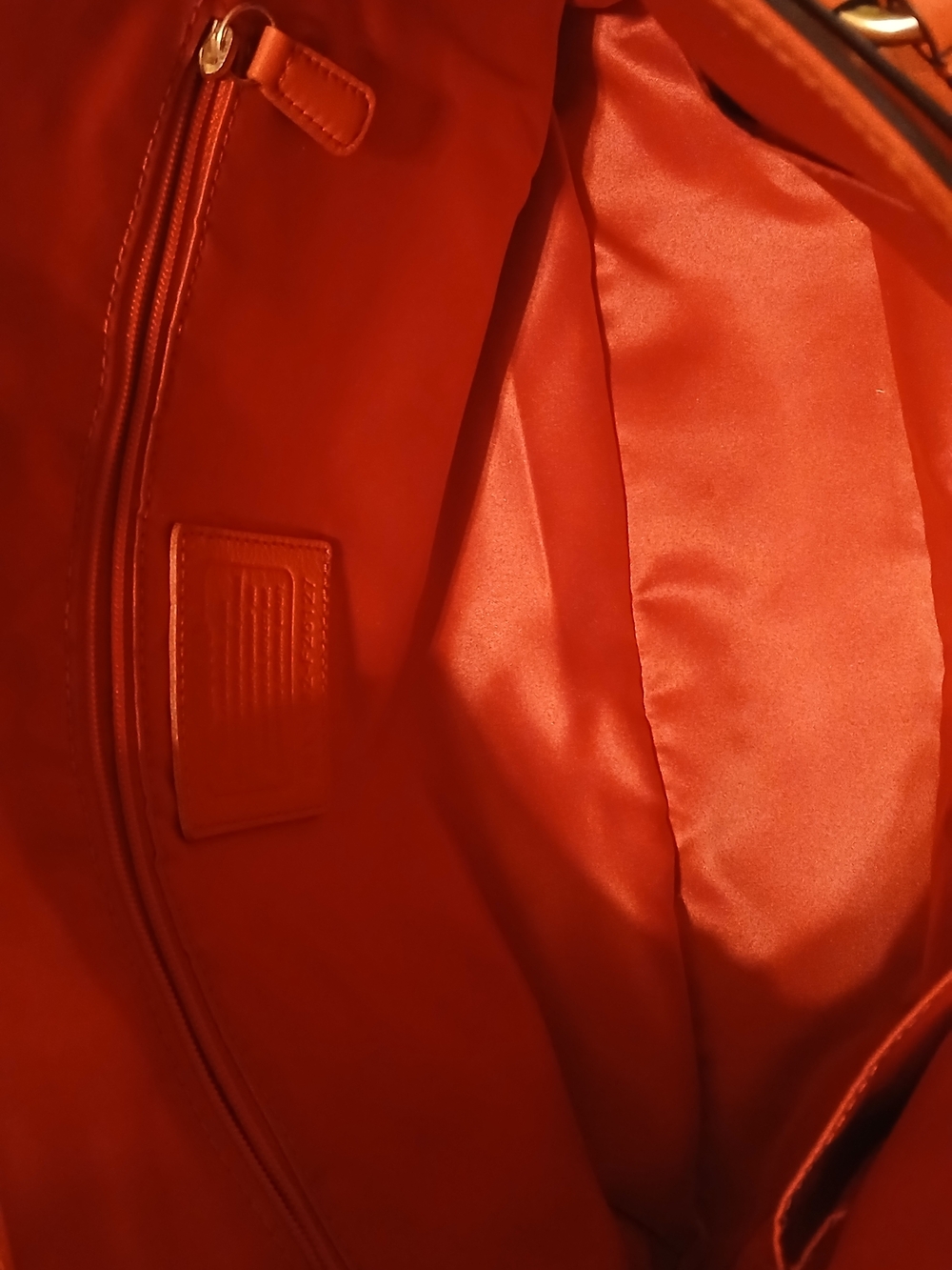 Coach Campbell Eva Flap Satchel Red Orange Leather Crossbody Shoulder Bag Gold - Picture 2 of 16
